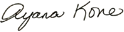 Ayana Kone digital signature