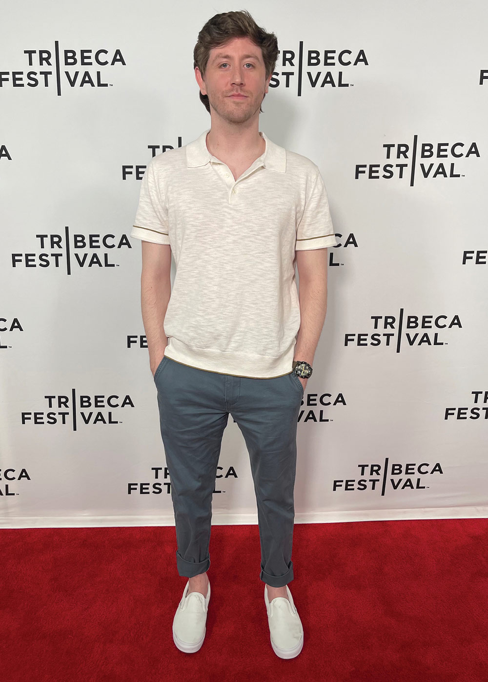 Brendan Ginnetty ’16 on the Tribeca Film Festival red carpet