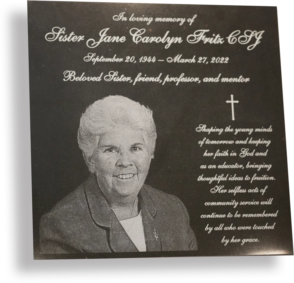 a memorial leaflet for the late S. Jane Fritz
