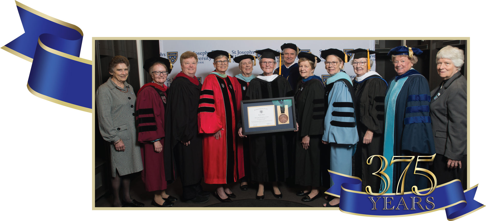the Sisters of St. Joseph smiling for group photo with the 2025 Trustees Award