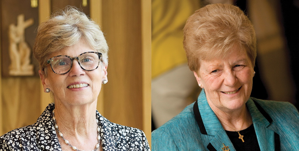 Headshots of Sister Kathleen McKinney and Sister Helen Kearney